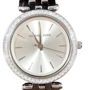 MICHAEL KORS Darci Mini Watch Women Silver Crystal Bezel 33mm Quartz Case MK3364